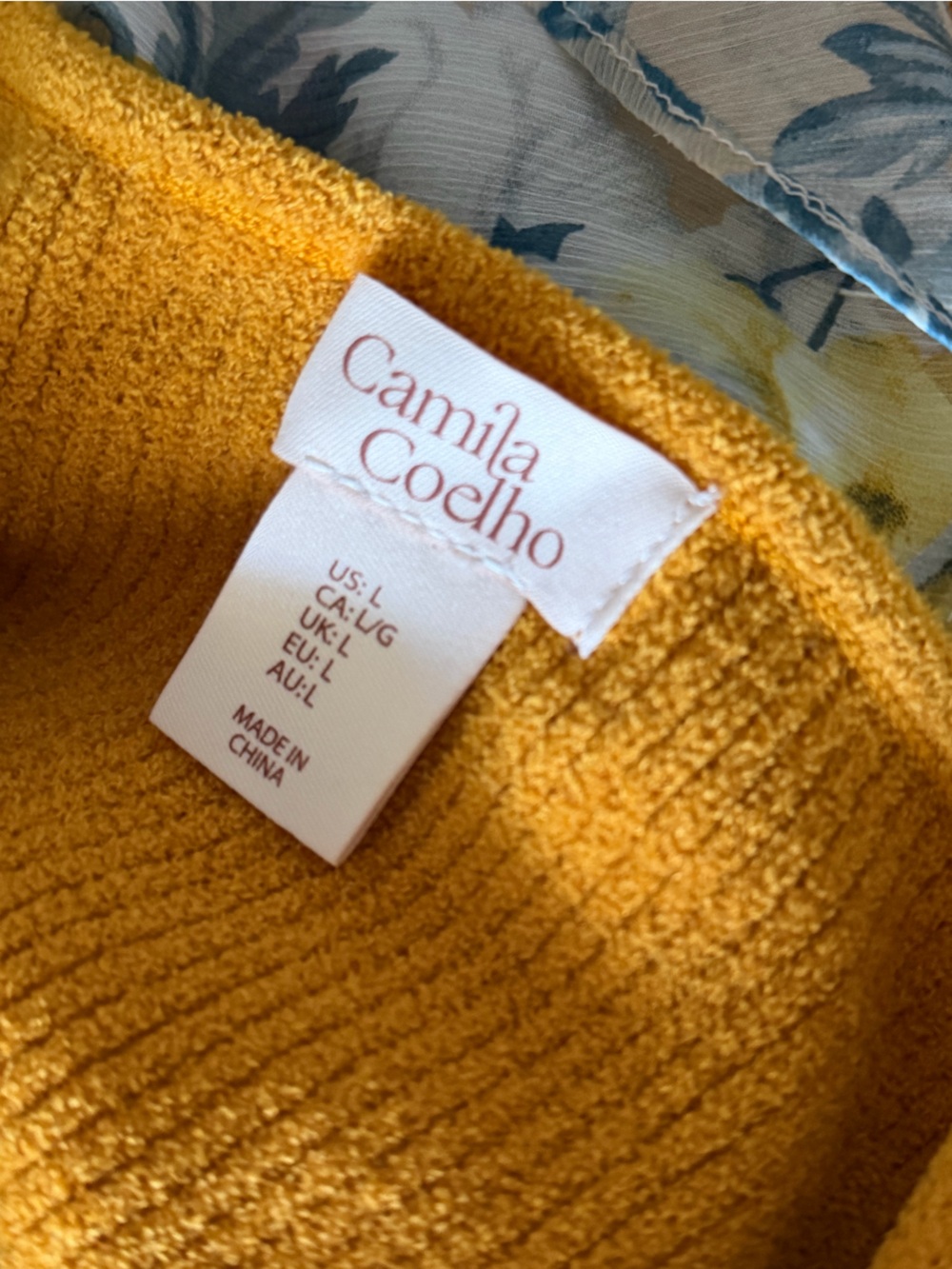 Camila‎ Coelho Marigold Plush Bodycon Dress Large - Picture 6 of 8